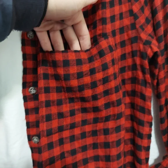 Black and Red dressy Flannel - Picture 2 of 5